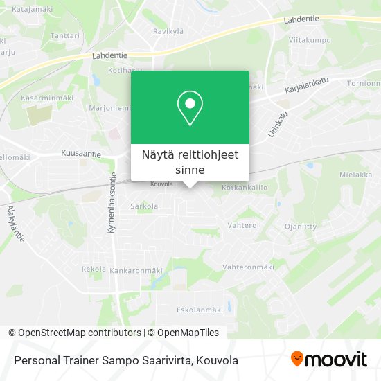 Personal Trainer Sampo Saarivirta kartta