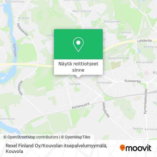Rexel Finland Oy / Kouvolan itsepalvelumyymälä kartta