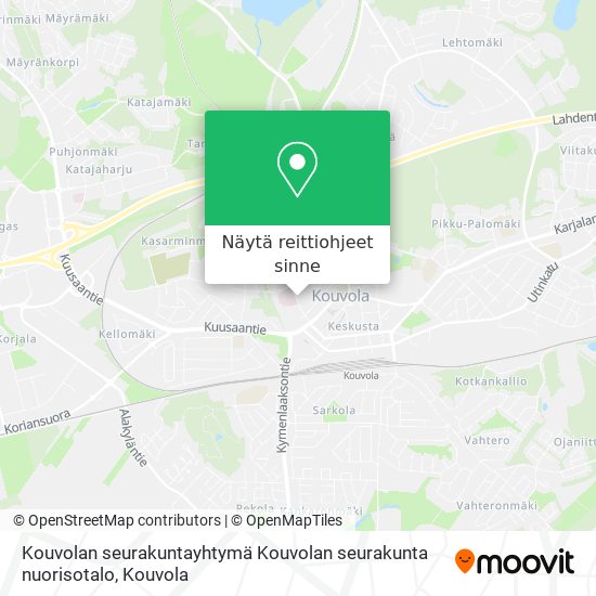 Kouvolan seurakuntayhtymä Kouvolan seurakunta nuorisotalo kartta