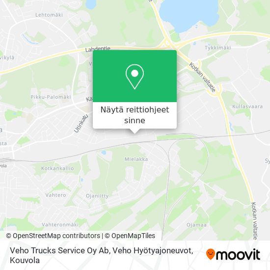 Veho Trucks Service Oy Ab, Veho Hyötyajoneuvot kartta