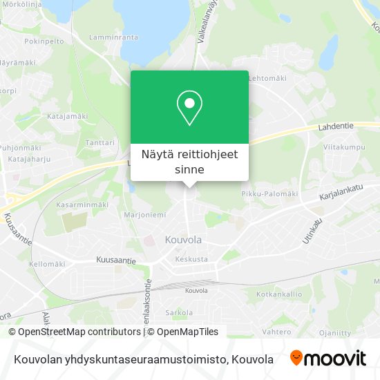 Kouvolan yhdyskuntaseuraamustoimisto kartta