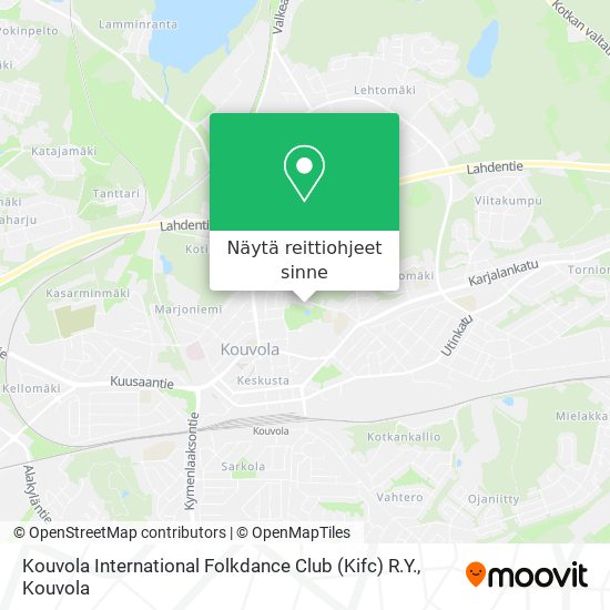 Kouvola International Folkdance Club (Kifc) R.Y. kartta