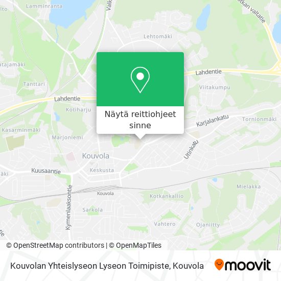 Kouvolan Yhteislyseon Lyseon Toimipiste kartta