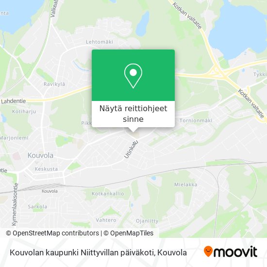 Kouvolan kaupunki Niittyvillan päiväkoti kartta