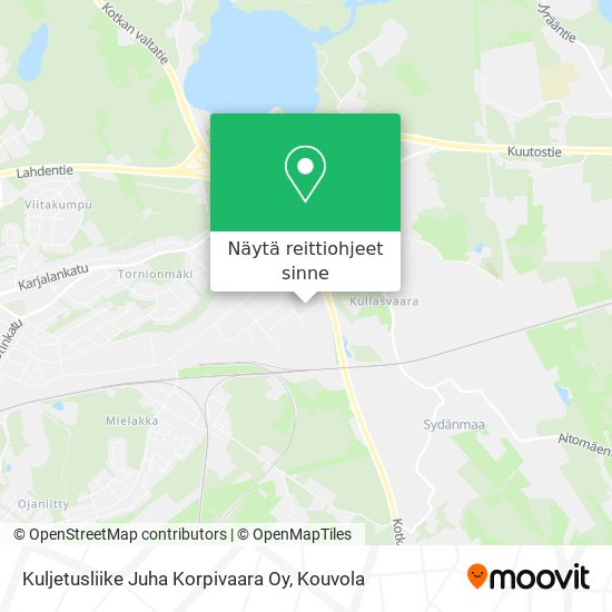 Kuljetusliike Juha Korpivaara Oy kartta