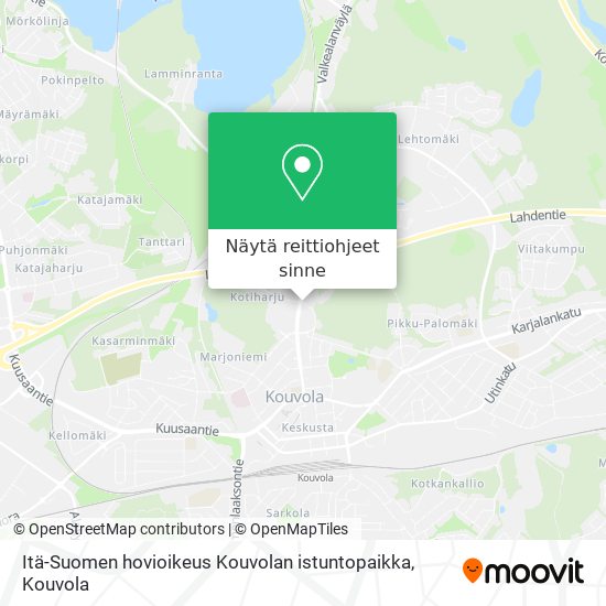Itä-Suomen hovioikeus Kouvolan istuntopaikka kartta