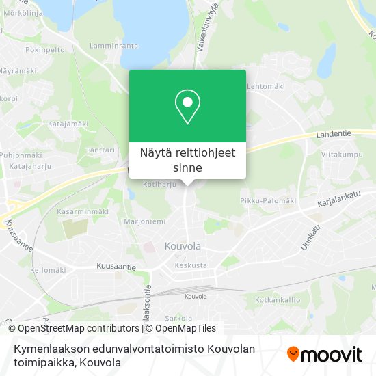 Kymenlaakson edunvalvontatoimisto Kouvolan toimipaikka kartta