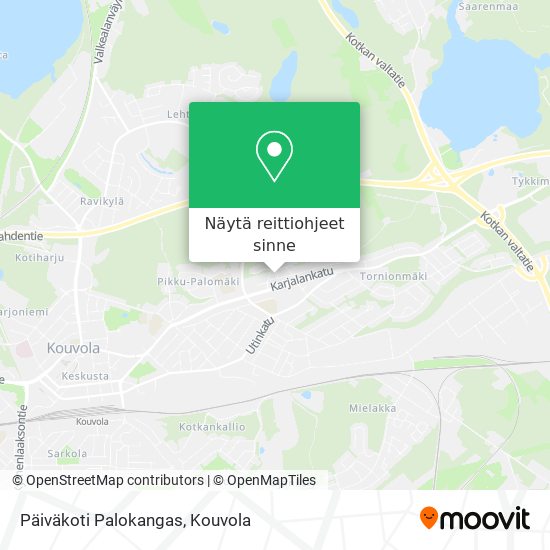 Päiväkoti Palokangas kartta