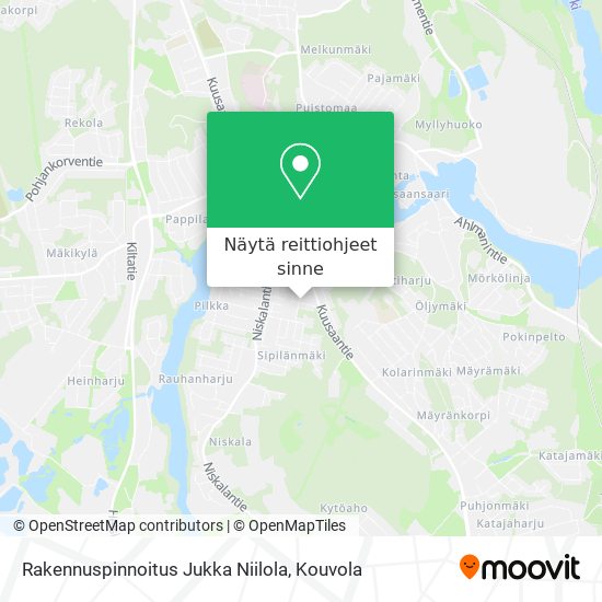 Rakennuspinnoitus Jukka Niilola kartta