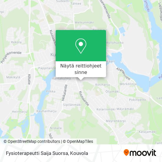 Fysioterapeutti Saija Suorsa kartta