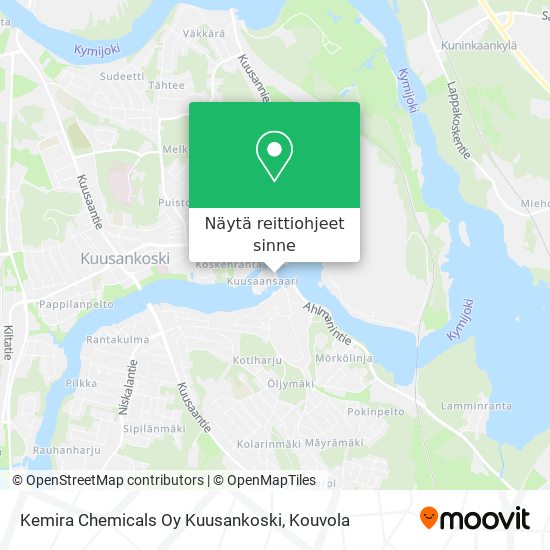 Kemira Chemicals Oy Kuusankoski kartta