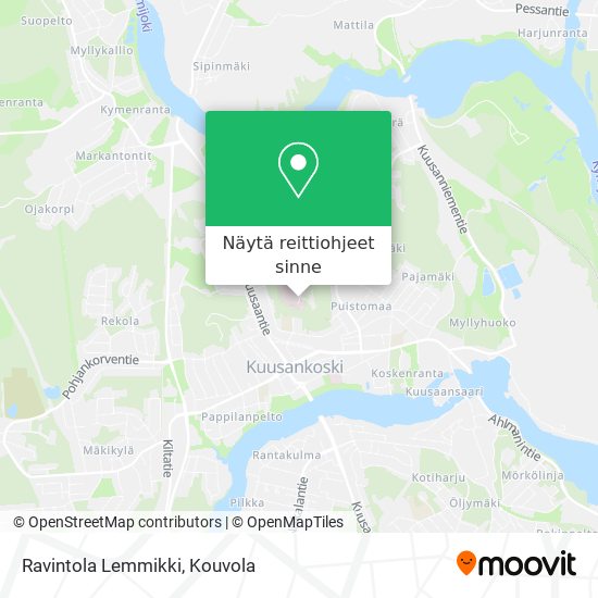 Ravintola Lemmikki kartta