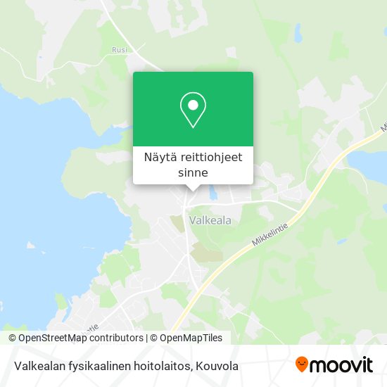 Valkealan fysikaalinen hoitolaitos kartta