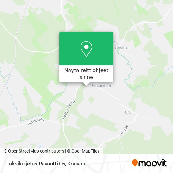 Taksikuljetus Ravantti Oy kartta