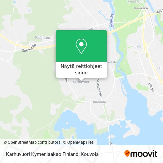 Karhuvuori Kymenlaakso Finland kartta