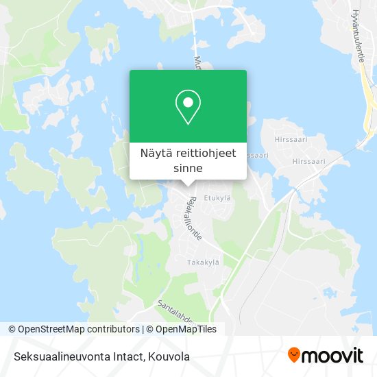 Seksuaalineuvonta Intact kartta