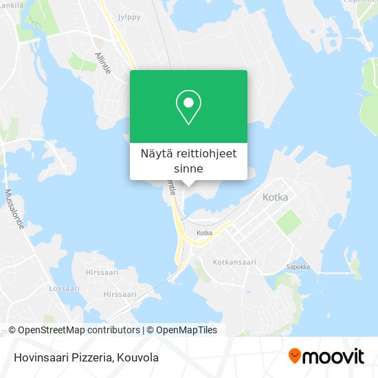 Hovinsaari Pizzeria kartta