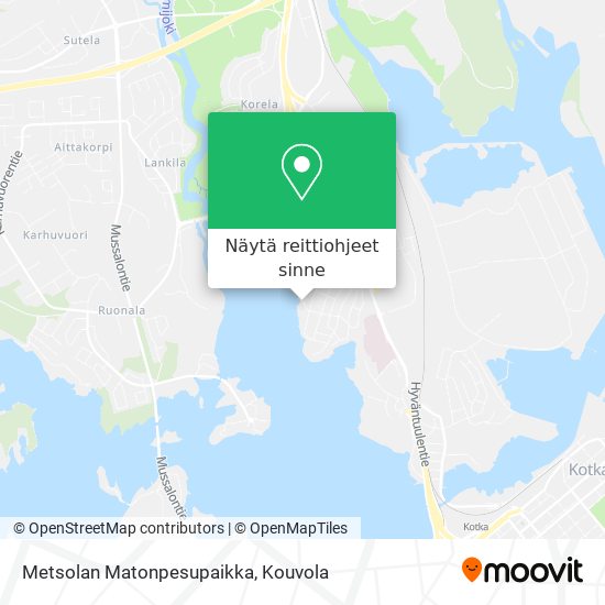 Metsolan Matonpesupaikka kartta