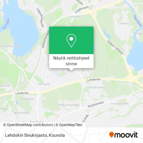 Lehdokin Sivukirjasto kartta