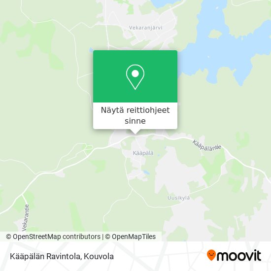 Kääpälän Ravintola kartta