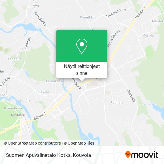 Suomen Apuvälinetalo Kotka kartta