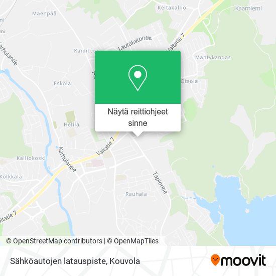 Sähköautojen latauspiste kartta