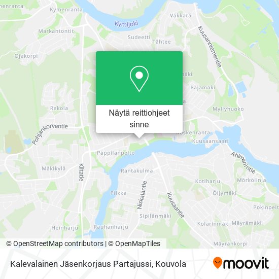 Kalevalainen Jäsenkorjaus Partajussi kartta