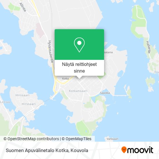 Suomen Apuvälinetalo Kotka kartta