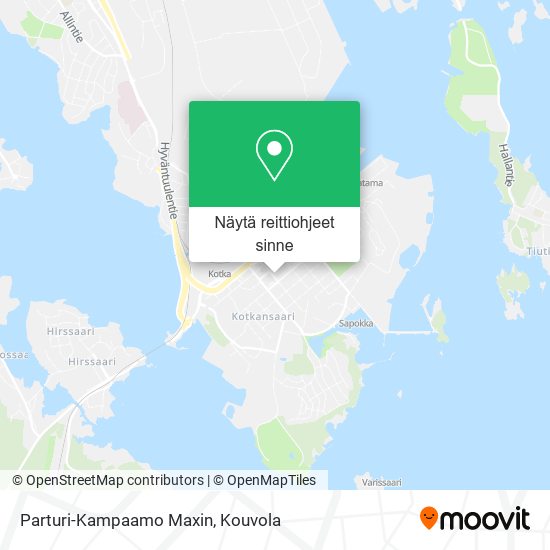 Parturi-Kampaamo Maxin kartta