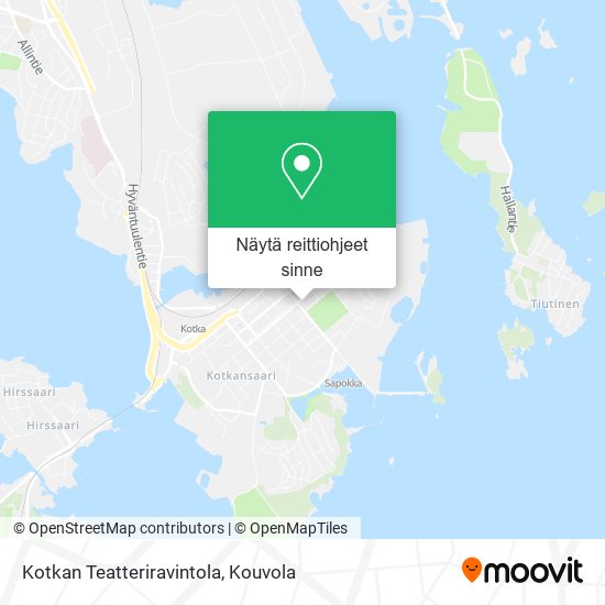 Kotkan Teatteriravintola kartta