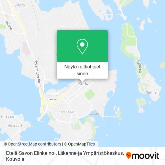 Etelä-Savon Elinkeino-, Liikenne-ja Ympäristökeskus kartta