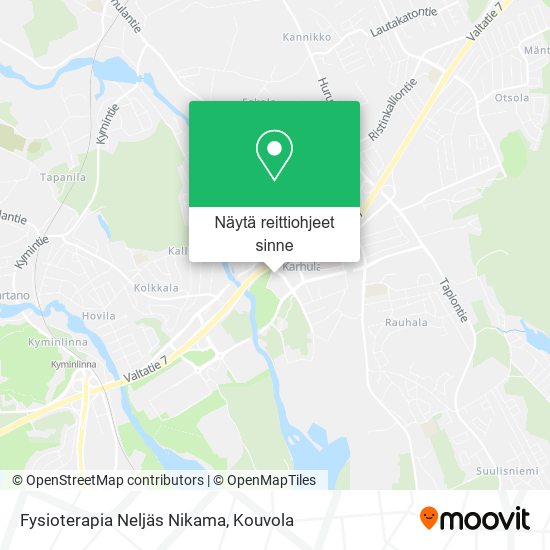 Fysioterapia Neljäs Nikama kartta