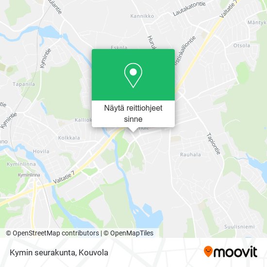 Kymin seurakunta kartta