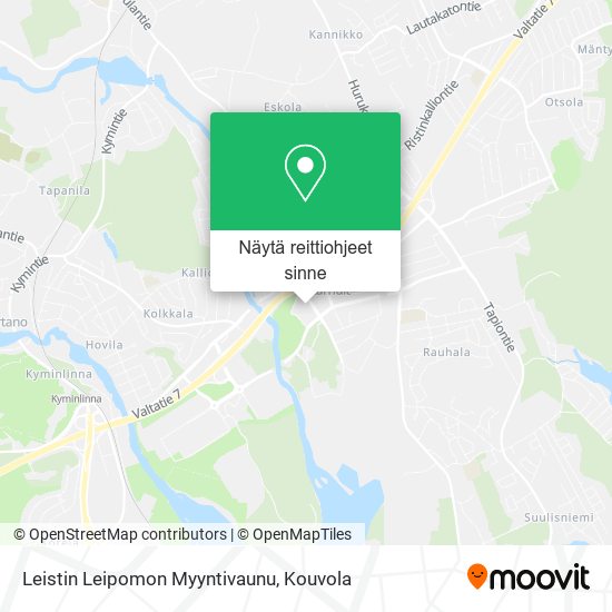 Leistin Leipomon Myyntivaunu kartta