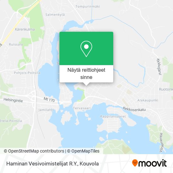 Haminan Vesivoimistelijat R.Y. kartta