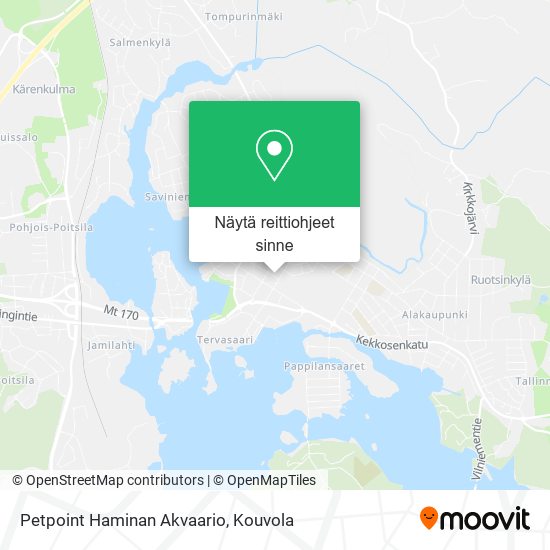 Petpoint Haminan Akvaario kartta