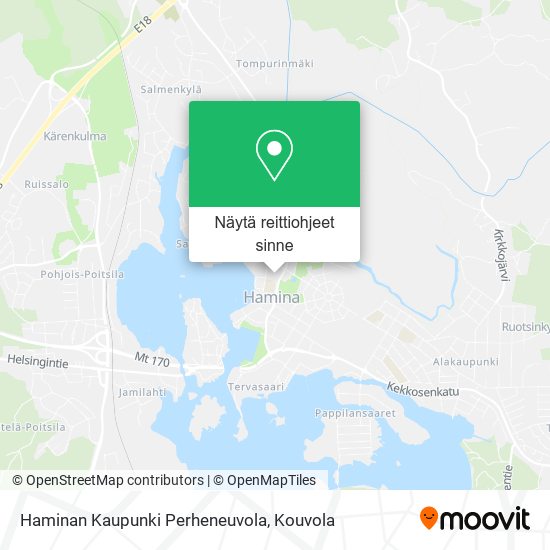 Haminan Kaupunki Perheneuvola kartta