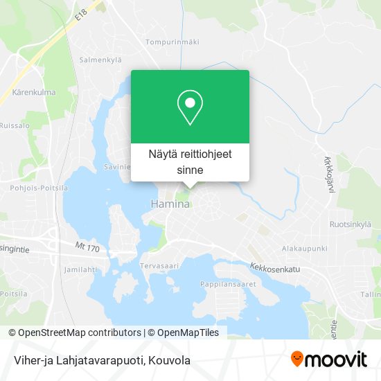 Viher-ja Lahjatavarapuoti kartta
