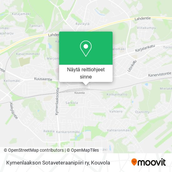Kymenlaakson Sotaveteraanipiiri ry kartta