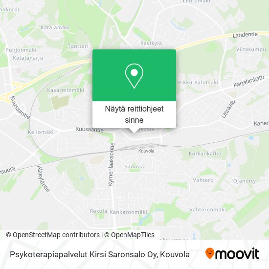 Psykoterapiapalvelut Kirsi Saronsalo Oy kartta