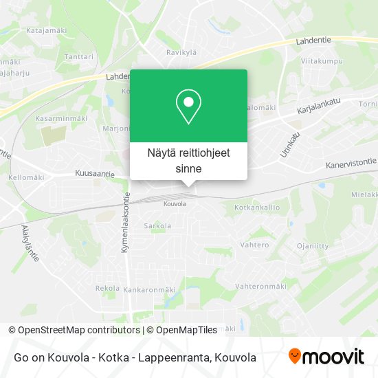 Go on Kouvola - Kotka - Lappeenranta kartta