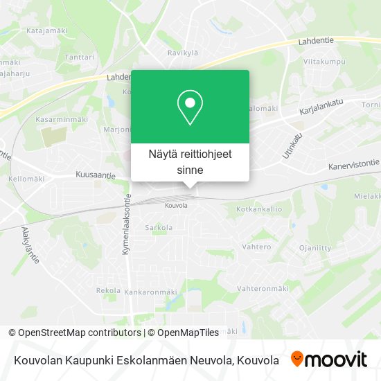 Kouvolan Kaupunki Eskolanmäen Neuvola kartta