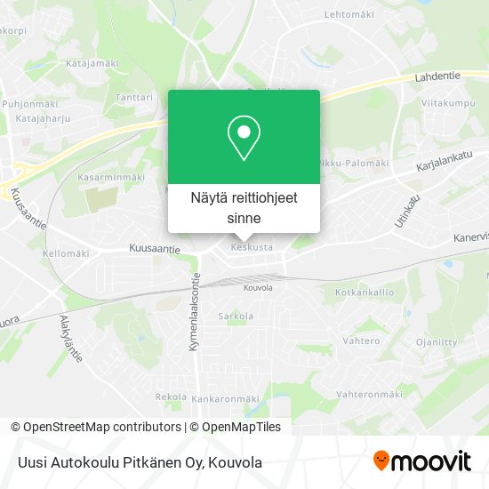 Uusi Autokoulu Pitkänen Oy kartta