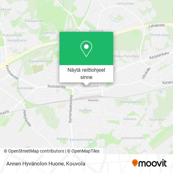 Annen Hyvänolon Huone kartta