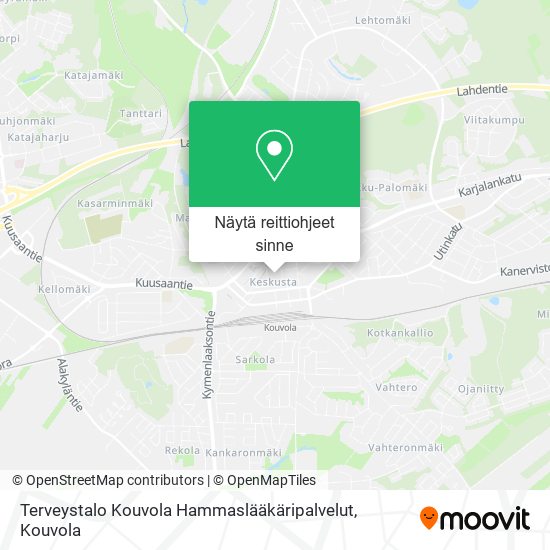 Terveystalo Kouvola Hammaslääkäripalvelut kartta