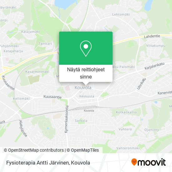 Fysioterapia Antti Järvinen kartta