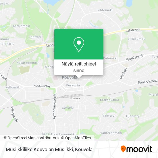 Musiikkiliike Kouvolan Musiikki kartta