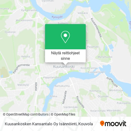 Kuusankosken Kansantalo Oy Isännöinti kartta