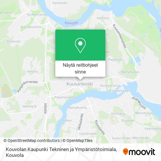 Kouvolan Kaupunki Tekninen ja Ympäristötoimiala kartta