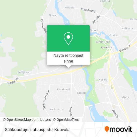 Sähköautojen latauspiste kartta